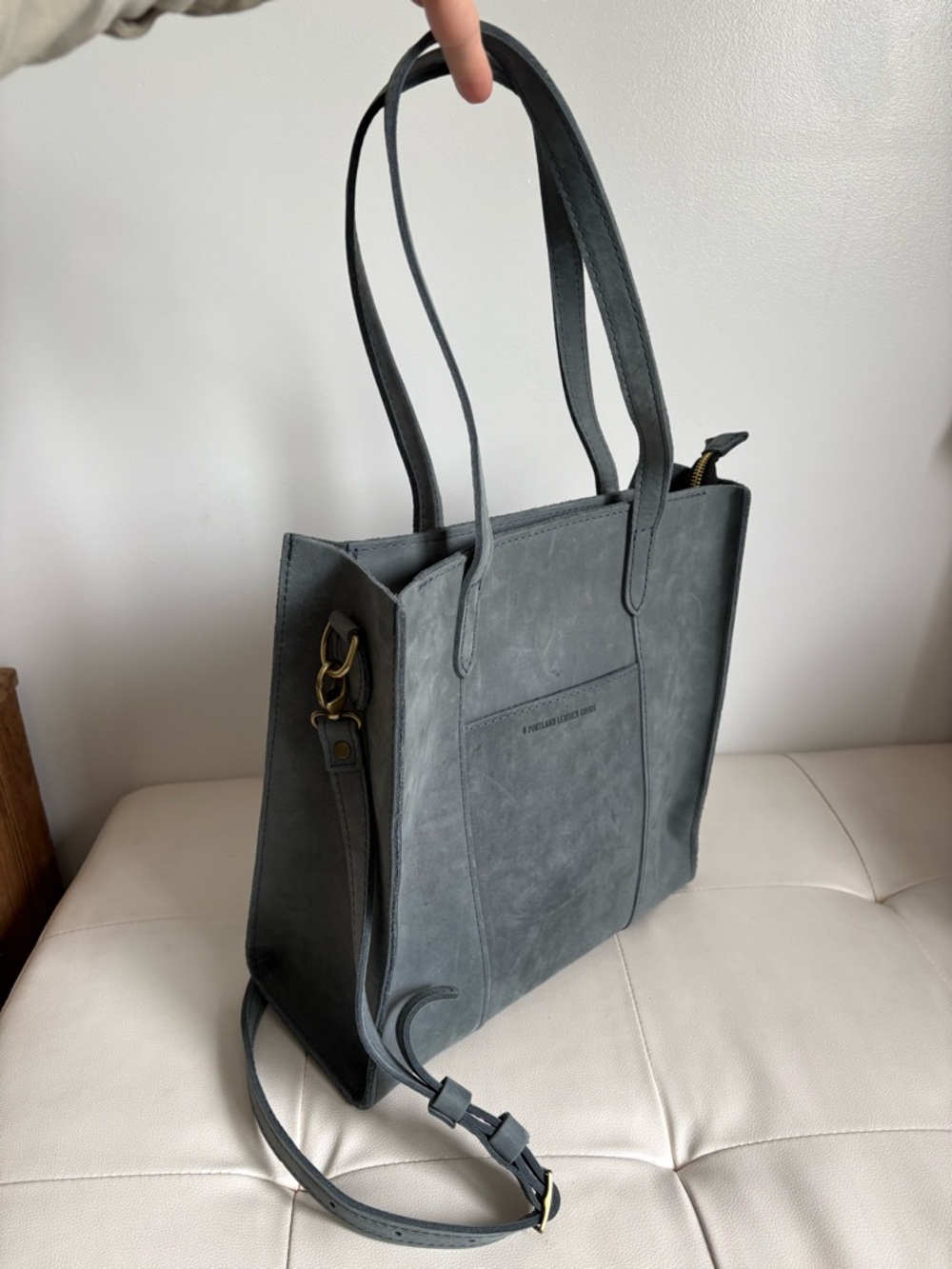Slate Blue Portland Leather Bag - Picture 6 of 12